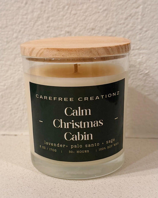 Calm Christmas Cabin Candle